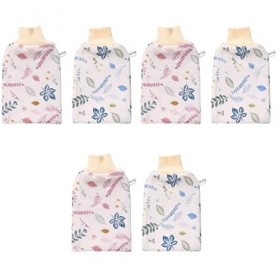 FRCOLOR 6 Pièces Gants De Bain De Boue Mitaines DÉpurateur De Bain Serviettes Pour Le Corps Gants De Bain Imprimés Gommage C