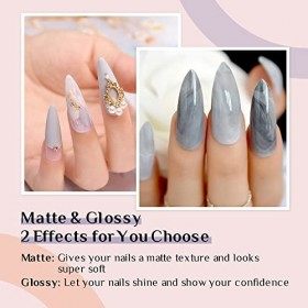 Vernis Semi Permanent, Kastiny 9PCS Automne et Hiver Gris Rose Vernis à Ongles Gels Semi-Permanents Lot 7.5ml, Avec Primer Ve