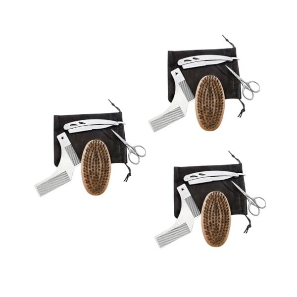 FRCOLOR 4 Pièces Ensemble Hommes Costumes Costumes Pour Hommes Outils De Nettoyage Kit De Rasage Pour Hommes Outils Pour Homm