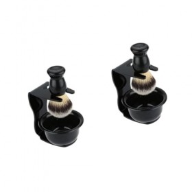 Cabilock 2 Pièces Hommes Ensemble Hommes Outils Beurre De Rasage Pour Hommes Support De Rasoir Droit Blaireau Et Bol Crème Bo