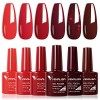 VENALISA 6 pcs Lot de Vernis Gel Semi-Permanent Transparent Rose Violet brun Naturelle Tones Nude Naturel Gel Nail Polish UV/