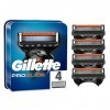 Gillette ProGlide Lot de 4 lames de rasoir pour homme avec 5 lames anti-friction pour un rasage de près et durable