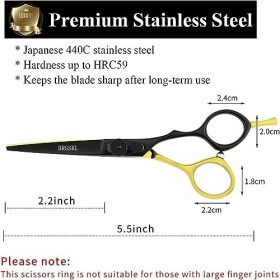 DRGSKL Ciseaux de coiffure professionnels 14 cm