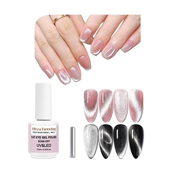 15ml Vernis Semi permanent Magnétique，9D Cat Eye Vernis Gel UV Soak Off Wide Magnetic Gel Polish Enamel Lacquer Glitter Velve