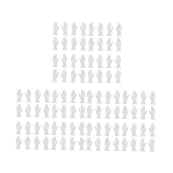 Mobestech 100 Pièces Gants De Travail En Nitrile Manchons De Cuisson Gants En Vinyle Gants De Sécurité Gants En Pvc Gants De 