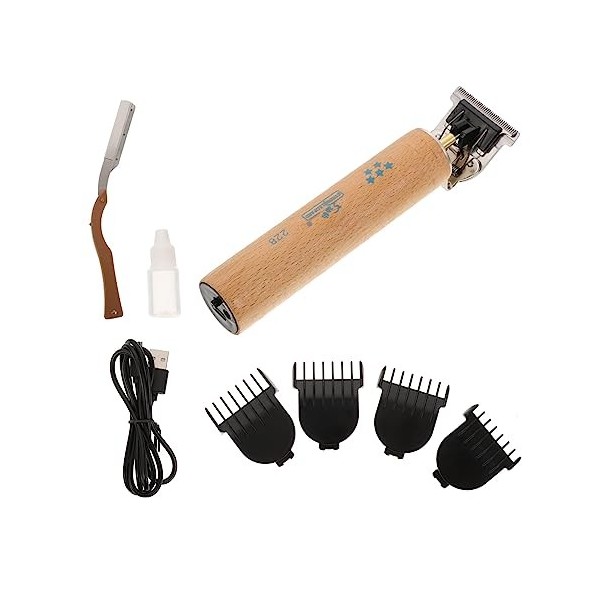 NIYANGLE 1 Set T-Type Électrique Poussoir Tondeuse Électrique Moustache Tondeuse Hommes Tondeuses À Cheveux Hommes Coupe De C