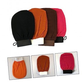 ABOOFAN 8 Pièces Gants De Bain Serviettes De Bain Turques Serviettes De Corps Pour Douche Gants De Toilette Noirs Gant Exfoli