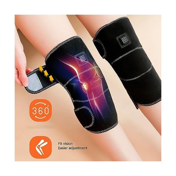 Masseur de genou chauffant à compression chaude, vibration, moxibustion, chauffage électrique, masseur de genou pour épaule