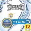 Wilkinson Sword Hydro 3 lames de rasoir pour homme, Lot de 12