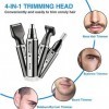 KEMEI Tondeuse à Cheveux 4 en 1 pour Hommes, Tondeuse à Barbe électrique IP X7 étanche pour Sourcils Cheveux et Oreilles, Lam