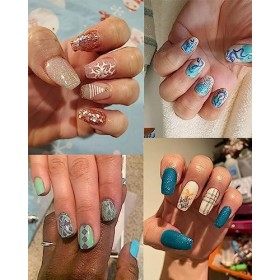 Biutee 8 Couleurs Stamping Gel, Vernis à Ongles Gel, Nail Polish pour Stamping Nail Art Convient au Nail Stamp Plate DIY Gel 