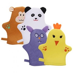 LALAFINA 8 Pièces Gants De Bain Pour Bébé Exfoliant Exfoliante Gants De Spa Gants De Bain Moussants Éponge De Bain Pour Enfan