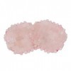 Jauarta 2 Pièces Coussin pour les Yeux en Quartz Rose Soulagement de la Migraine élimine les Rides Gonflements Couverture pou