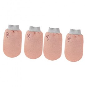 BAFAFA 4 pièces gants de bain double face gommages for hommes nettoyage épurateur de bain soin de la peau mitaines exfoliante