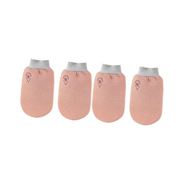 BAFAFA 4 pièces gants de bain double face gommages for hommes nettoyage épurateur de bain soin de la peau mitaines exfoliante