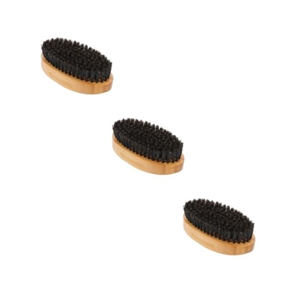 Beaupretty 3 Pièces Brosse Coiffante Outil De Modelage De Barbe Pour Hommes Badass Soin De La Barbe Brosse À Barbe Blaireaux 