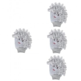 ABOOFAN 4 Pièces Gants De Bain Réversibles Mitaines Éponge Pour Le Bain Nettoyage Épurateur Fleur Douche Gant De Bain Boules 