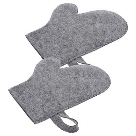 FRCOLOR 8 Pièces Gants De Sauna En Feutre Lavage Du Corps Serviettes De Bain Grises Gants De Massage Épurateur De Bain Gants 