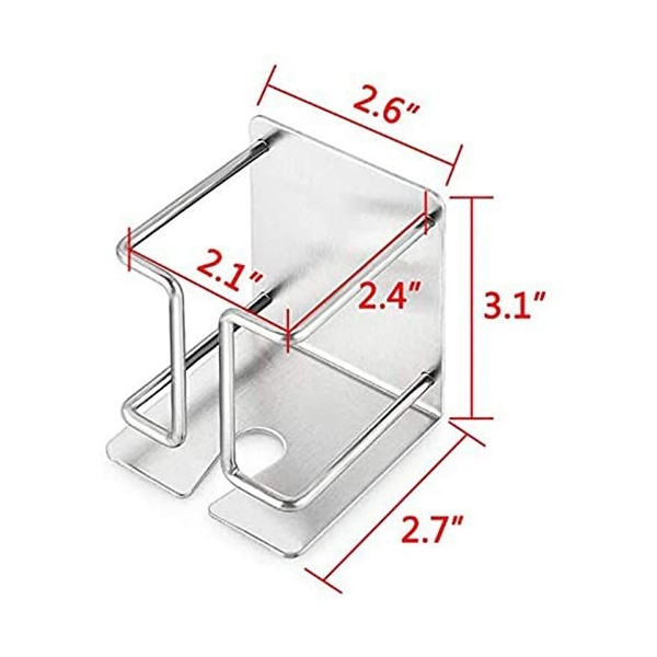 Daconovo 3X Support de Rasoir électrique Support de Rasoir Mural Auto-Adhésif en Acier Inoxydable Support de Rasoir de Salle 