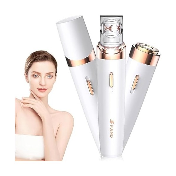 Epilateur Electrique Femme, Épilateur Visage et Corps sans Fil Mini Épilateur Electrique Flawless Epilateur Visage avec Lumiè