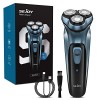 Sejoy Rasoir électrique pour homme, rasoir rotatif, rasoir électrique rechargeable avec tondeuse pop-up, charge rapide en 1 h