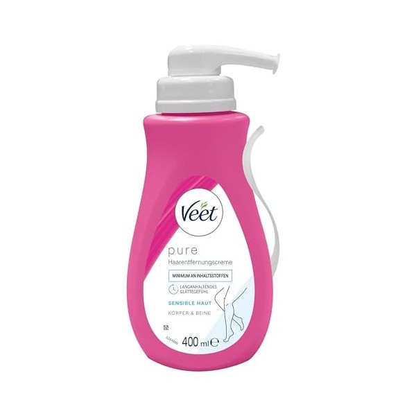 Veet Sensitive Crème Épilation - Épilation rapide et efficace pour peaux lisses et soyeuses - Temps dapplication 5-10 minute