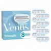 Venus Smooth, Lames de Rasoir Femme, En Douceur Protection De La Peau, 8 Lames de Recharges [OFFICIEL]