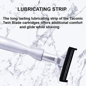 Super Safety Razors Tout métal lourd Chrome Atra, G2 Compatible double lame de rasoir et 10 Personna Pivot plus Blades