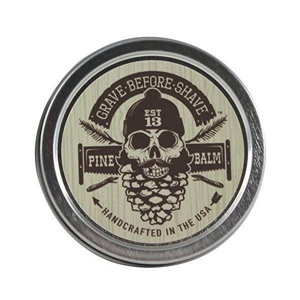 GRAVE BEFORE SHAVE Pine Scent Beard Balm Pine/Cedar wood scent 2 oz. by Grave Before Shave