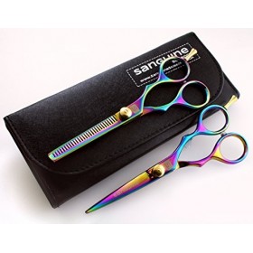 Ciseaux de coiffeur pour couper et effiler - 14&nbsp;cm - Avec étui