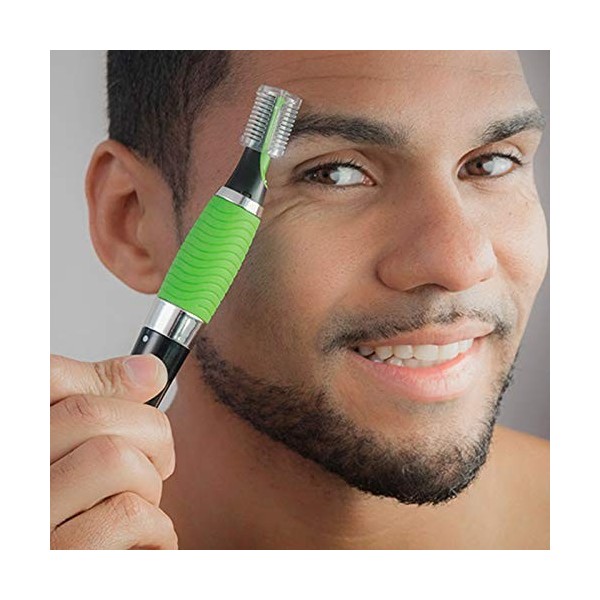 SHOP-STORY - Tondeuse de Précision pour Nez Oreille Cou Moustache Sourcils Visage Rasoir Rasage Vert