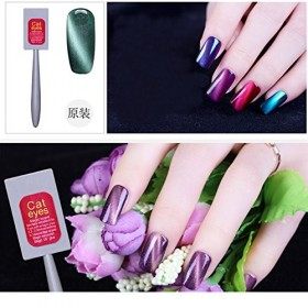9Pcs/Set 3D Cat Eye Magnétique LED Polonais Soak - 9Pcs/Set 3D Cat Eye Magnétique LED Polonais Soak Off UV Gel Aimant Bâton M