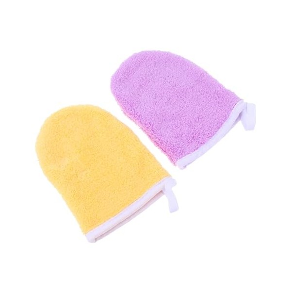 minkissy 10 Pièces Gants Démaquillants Gants en Microfibre pour Le Nettoyage Serviette pour Le Visage Serviette en Microfibre
