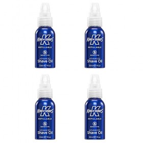 King of Shaves Huile De Rasage Avancée Pour Peaux Sensibles Avec Un Pratique Distributeur à Pompe, 30ml QUAD PACK
