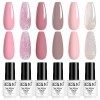 ROSALIND Vernis Semi Permanant UV Nail Art Lot Série Gris Clair Gel de Construction Pour Ongle Acrylique Beauty Salon Pour la