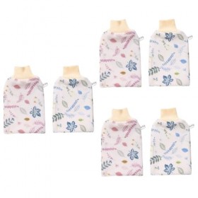POPETPOP 6 Pièces Gants De Bain De Boue Serviette De Lavage Gants Exfoliants De Bain Gants De Bain Gommage Corporel Moufle De