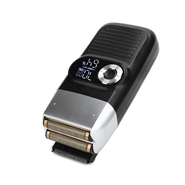 Rasoir électrique Rechargeable, Tondeuse à Tête Chauve et à Barbe 2-1 avec écran LCD, Capture les Cheveux Facilement, Rasoir 