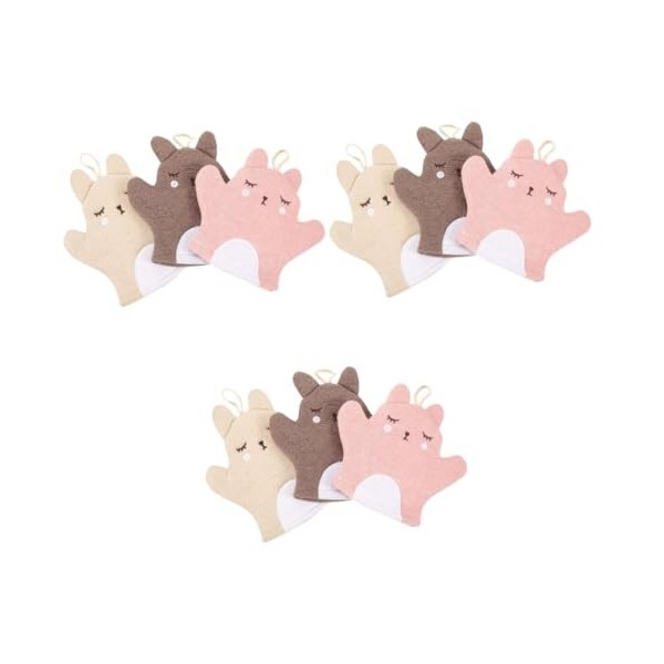 LALAFINA 6 Pièces Serviette De Bain Serviettes Douces Serviette De Nettoyage Gants Pour Le Nettoyage Du Corps Nettoyant Pour