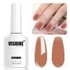 Vishine Vernis Gel Semi-Permanent Couleur Translucide, 16ml Vernis à ongles Jelly Gel Naturel Transparent Rouge Gelée de Cris