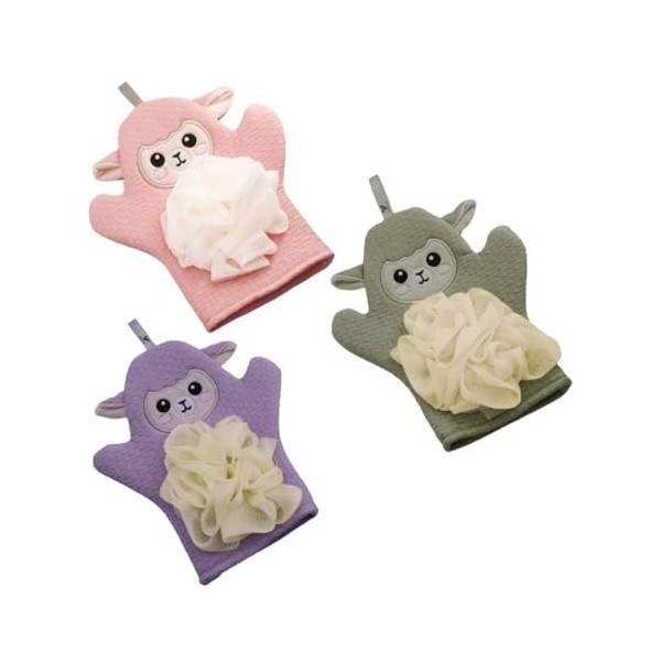 FOMIYES 6 Pièces Serviette De Bain Singe Mitaines Pour Les Tout-Petits Gants Sans Rayures Gant De Toilette Exfoliant Gants De