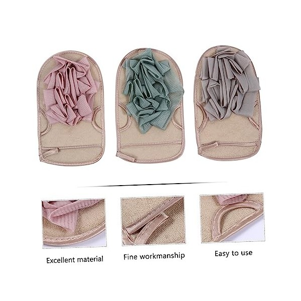 minkissy 9 Pièces Gants De Bain Serviette De Corps Gants De Gommage Pour Le Corps Épurateur De Nettoyage Luffa Éponge Brosse 