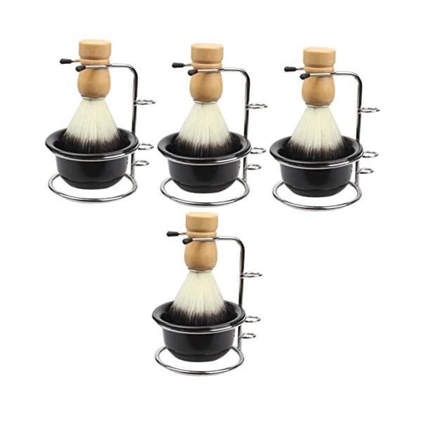 Beaupretty 2 Ensembles Bol De Mousse À Raser Kit De Toilettage Pour Hommes Kit De Cosmétologie Costumes Pour Hommes Blaireau 