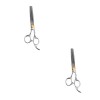 minkissy 2 Pièces Ciseaux À Dents Cisaille À Cheveux Ciseaux En Acier Inoxydable Ciseaux De Coiffure Ciseaux Droits Coupe De 