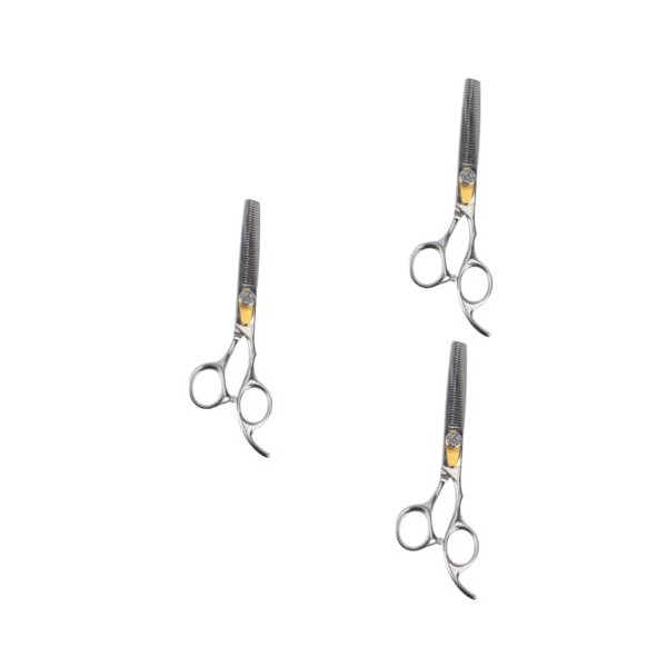 minkissy 2 Pièces Ciseaux À Dents Cisaille À Cheveux Ciseaux En Acier Inoxydable Ciseaux De Coiffure Ciseaux Droits Coupe De 