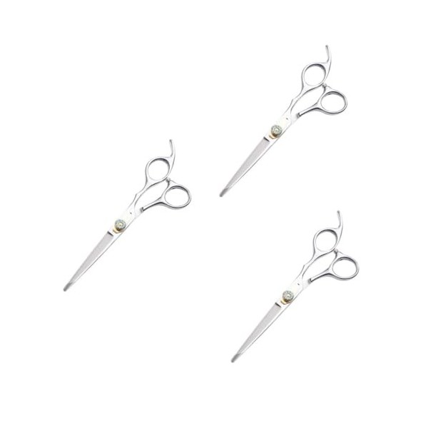 minkissy 2 Pièces Ciseaux À Dents Cisaille À Cheveux Ciseaux En Acier Inoxydable Ciseaux De Coiffure Ciseaux Droits Coupe De 