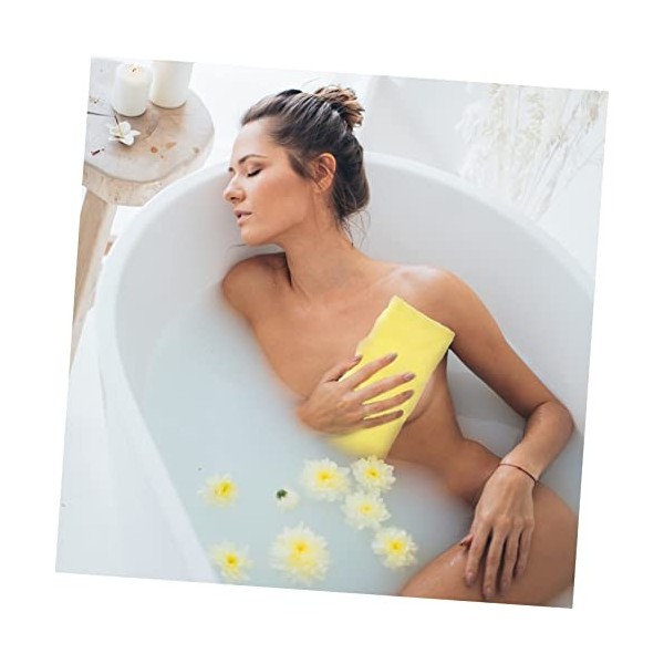 ABOOFAN 12 Pièces Serviette De Bain Exfoliante Épurateur De Baignoire Serviettes De Bain Douces Éponge De Nettoyage Serviette