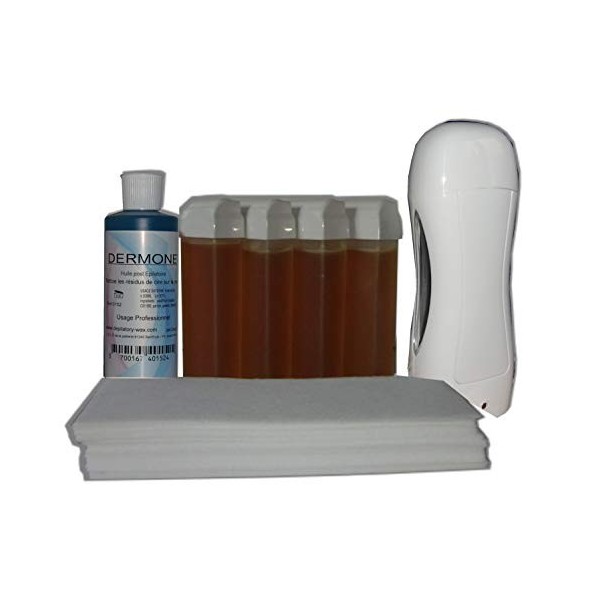 Storepil - SOLOR - Kit épilation 4 x 100 ml MIEL - ECO, bandes lisses, huile post épilation