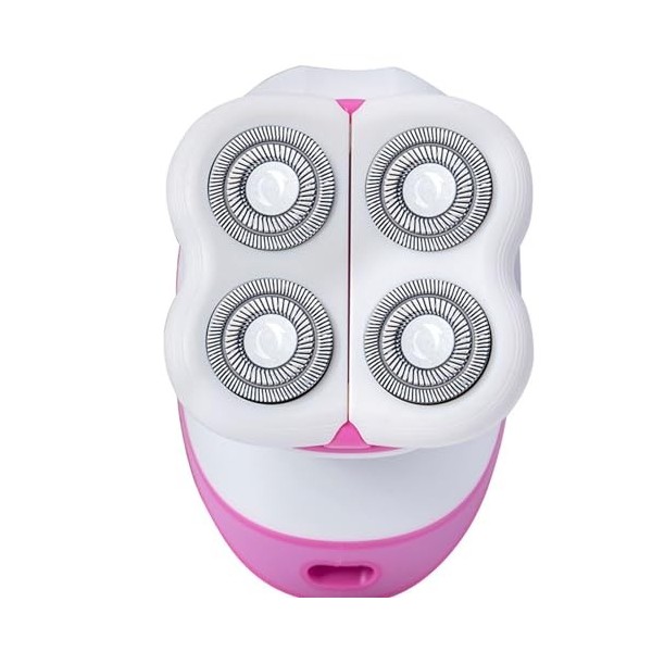 Rasoir électrique 3 en 1 pour femme, brosse de nettoyage du visage et masseur sans fil pour le visage et le corps