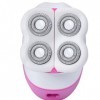 Rasoir électrique 3 en 1 pour femme, brosse de nettoyage du visage et masseur sans fil pour le visage et le corps