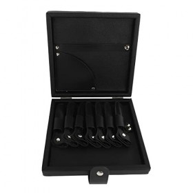 NIEI Boîte de rangement professionnelle pour ciseaux de coiffure, coiffure, 7 bâtons